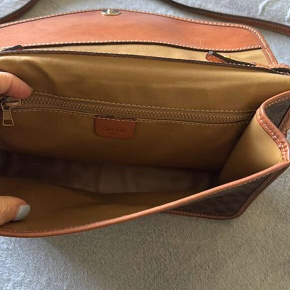 Celine Macadam Brown Crossbody Bag Authentic - Picture 5 of 6
